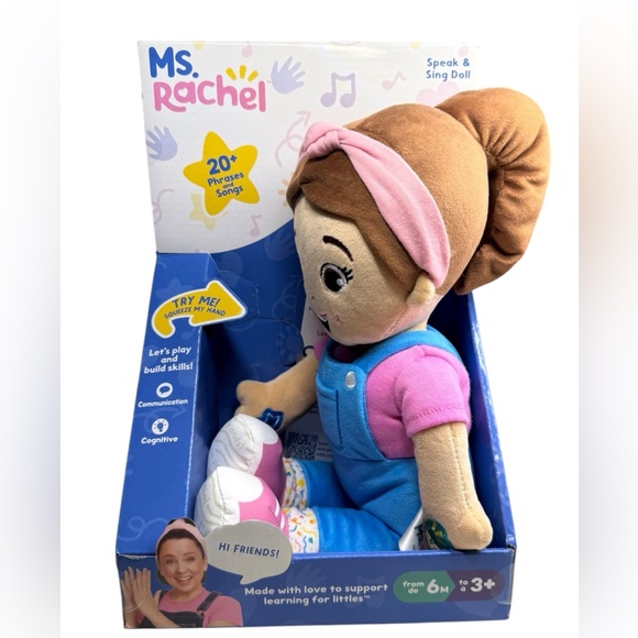 Ms. Rachel Speak & Sing 16 in plush interactive doll toy - Picture 1 of 5